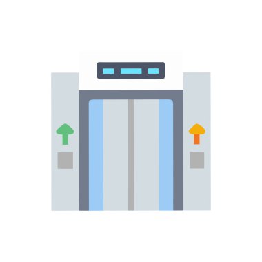 kapı düzlüğü simgesi, vektör illüstrasyonu