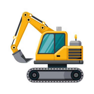 izole edilmiş endüstriyel kazıcı vektör tasarımı