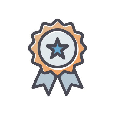 Ödülü rozet vektör simgesi