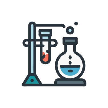 laboratuvar simgesi tasarımı, vektör illüstrasyonu 10 grafik