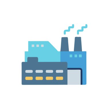 Fabrika simgesi, vektör illüstrasyonu