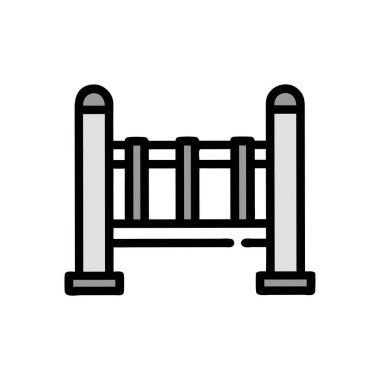 yatak vektörü ince çizgi simgesi