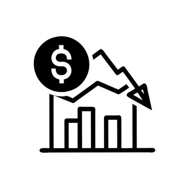 İş geliştirme grafiği simgesi. Düz vektör simgesi beyaz arkaplanda izole edildi.
