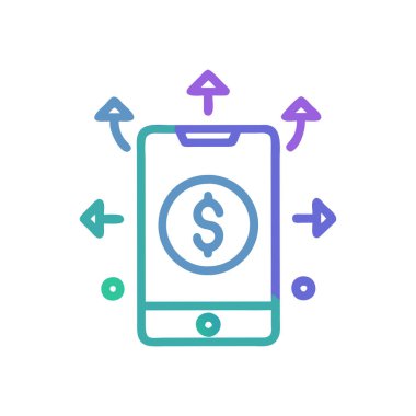 mobil uygulama simgesi çizimi ile mobil ödeme