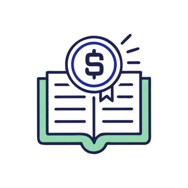 kitap vektörü düz çizgi simgesi