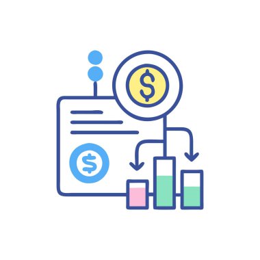 Dolar işareti simgesi vektörü. logotype