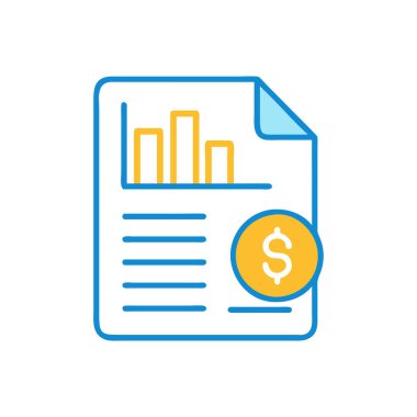 iş ve finans düz vektör simgesi.