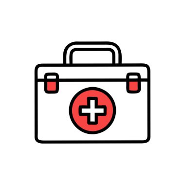 İlk Yardım Kiti Vektör Simgesi İllüstrasyonu