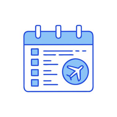 vektör olarak seyahat takvimi simgesi. takvim tipi