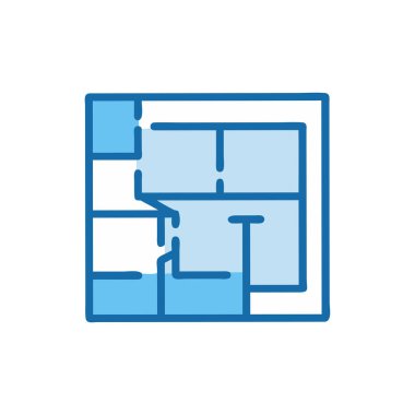 Plan vektör çizgisi simgesi, işaret, beyaz arkaplanda illüstrasyon. düzenlenebilir vuruşlar