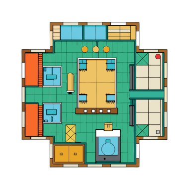 Dairenin içi, vektör illüstrasyonu