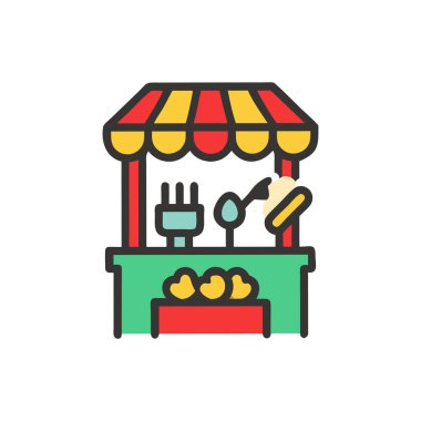 yiyecek rengi vektör simgesi