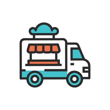 kamyon vektör simgesi kolayca değiştirilebilir veya düzenlenebilir