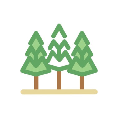 Orman ikonu vektör illüstrasyonu