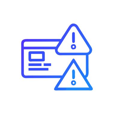 Hata uyarısı renk ikonu vektörü. Alarm hatası işareti. izole edilmiş sembol çizimi