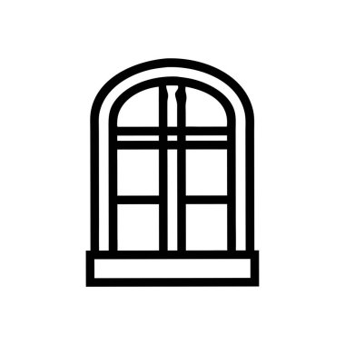 pencere simgesi vektör illüstrasyonu