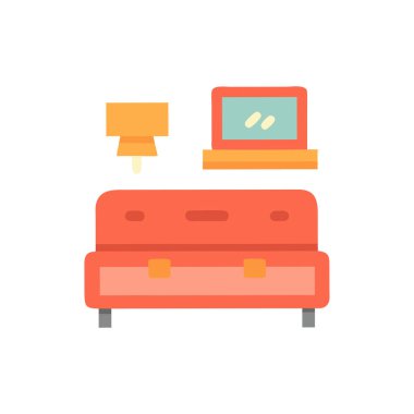 Düz stil izole edilmiş mobilya simgesi. vektör illüstrasyonu