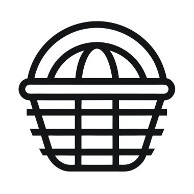 Sepet ikonu. Beyaz arkaplanda izole edilmiş web tasarımı için sepet sepet vektör simgesi