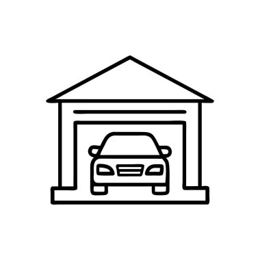 Garaj simgesi, vektör çizimi