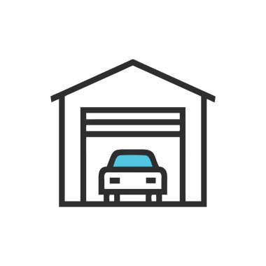 garaj simgesi vektör illüstrasyonu