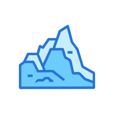 Beyaz arkaplanda izole edilmiş dağ simgesi vektörü, senin şeffaf işaretin