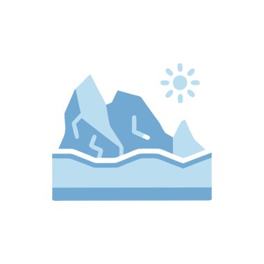 Dağ manzarasının vektör düzlüğü simgesi