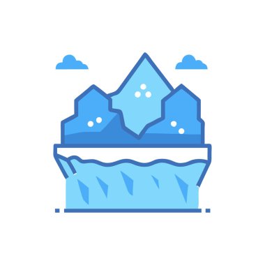 kış buz ikonu vektör illüstrasyonu