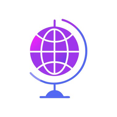 küresel ağ simgesi vektörü. İnce çizgi işareti. izole edilmiş sınır sembolü çizimi