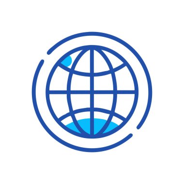 Dünya küresel logo simgesi tasarımı