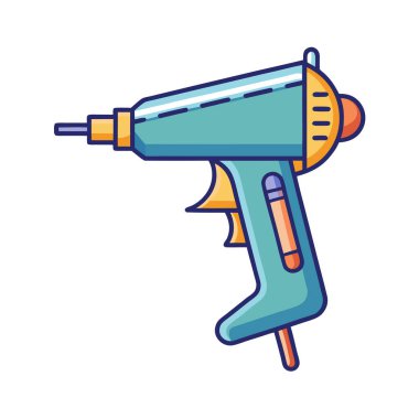 Matkap tabancası çizgi film vektör simgesi. silah çizimi.