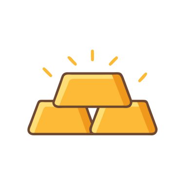 altın renk vektör çizgisi simgesi