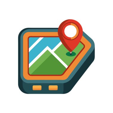 Navigasyon konumu simgesi. haritanın vektör izole çizimi.