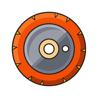 Çizgi film kırmızı ve siyah ikonunun vektör çizimi