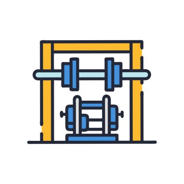 Beyaz arkaplanda izole edilmiş spor aletleri ikonu vektörü, sizin web ve mobil uygulama tasarımınız, doğrusal konsept logo konseptiniz