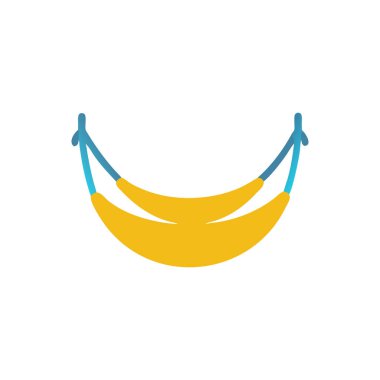 Bir muz simgesinin vektör illüstrasyonu