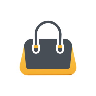 Ağ ve mobil uygulama tasarımı, el çantası logosu konsepti için el çantası ikonu vektörü beyaz arkaplanda izole edildi