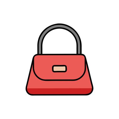 el çantası düz biçim vektör illüstrasyonu