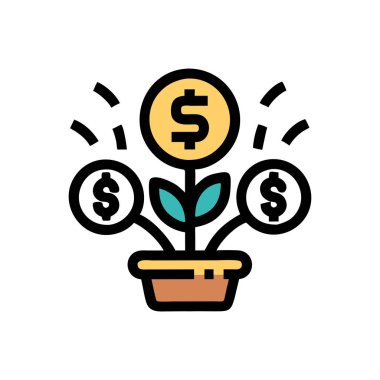 vektör para simgesi illüstrasyonu