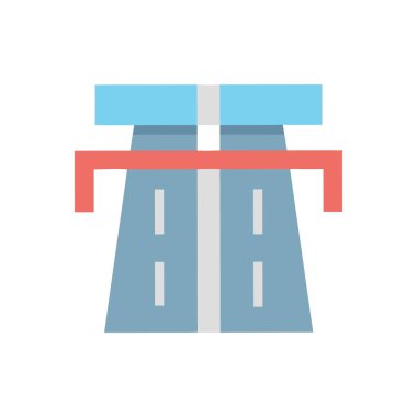 giysi vektörü düz renk simgesi