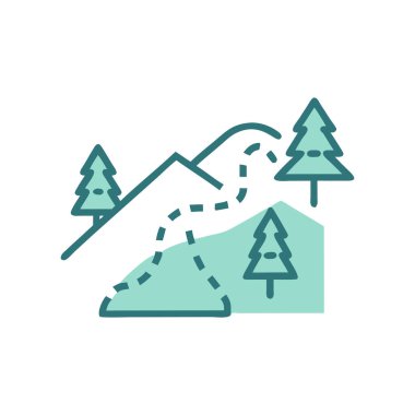 Beyaz arka plan üzerinde orman şeffaf işareti izole orman simge vektör