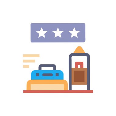 derecelendirme ve yıldızlar düz simge, vektör illüstrasyonu