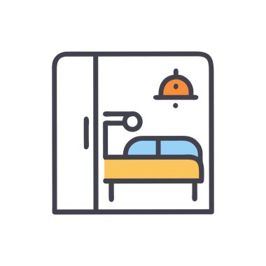 Otel simgesinin vektör illüstrasyonu