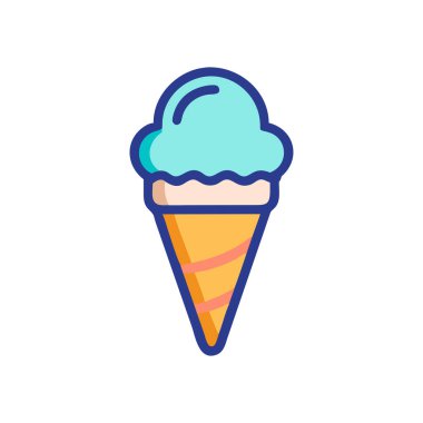 dondurma vektörü düz renk simgesi