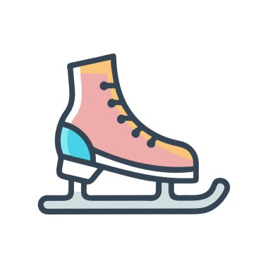 Buz pateni simge vektör çizim