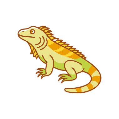 karikatür kertenkele vektörü izole