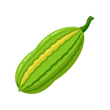 Taze yeşil salatalık simgesi, düz stil