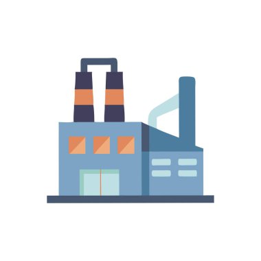 duman vektör tasarımlı bir fabrika