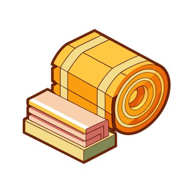 Yiyecek ve içecek simgesi yalıtılmış nesne. Gıdaların ve hisse senedi simgesi web için saklama.