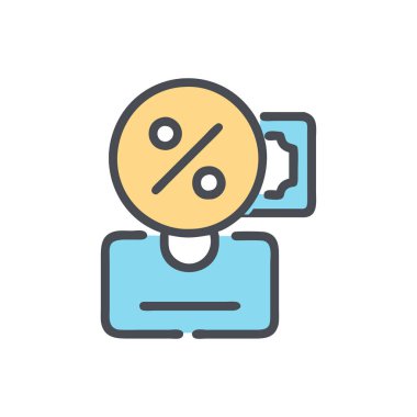 beyaz arkaplan üzerindeki iş için renk web simgesi