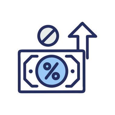 yüzde vektör ince çizgi simgesi